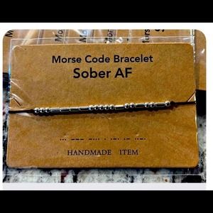 Your Choice Morse Code Bracelet Sober AF